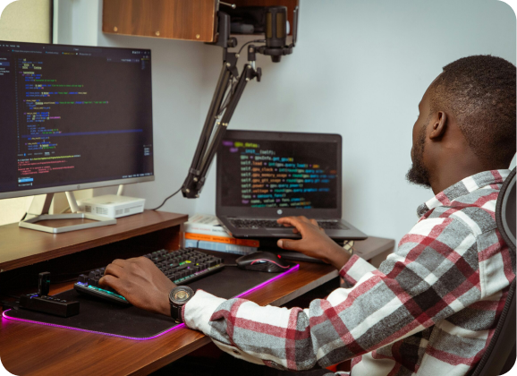 Cloud Top G students working with technology